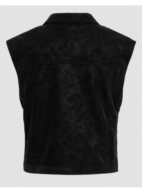 Chaleco Vila, de ecopipel en negro. 14108998 Vipulina