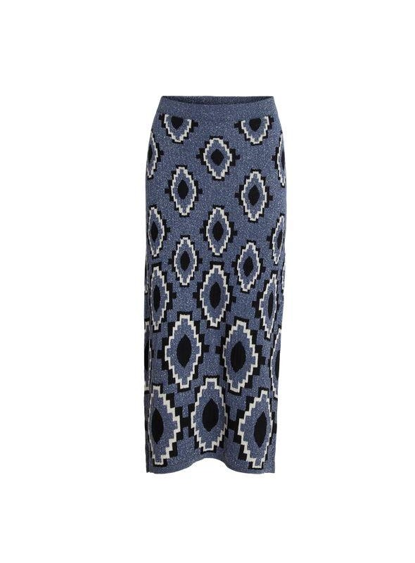 Falda Vila, de punto con lurex. 14108084 Vistrey