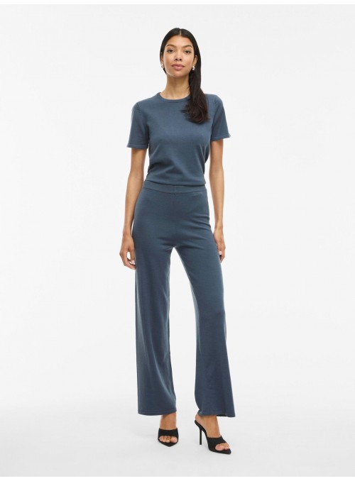 Pantalòn Vila, de punto en azul. 14108150 Viplisa