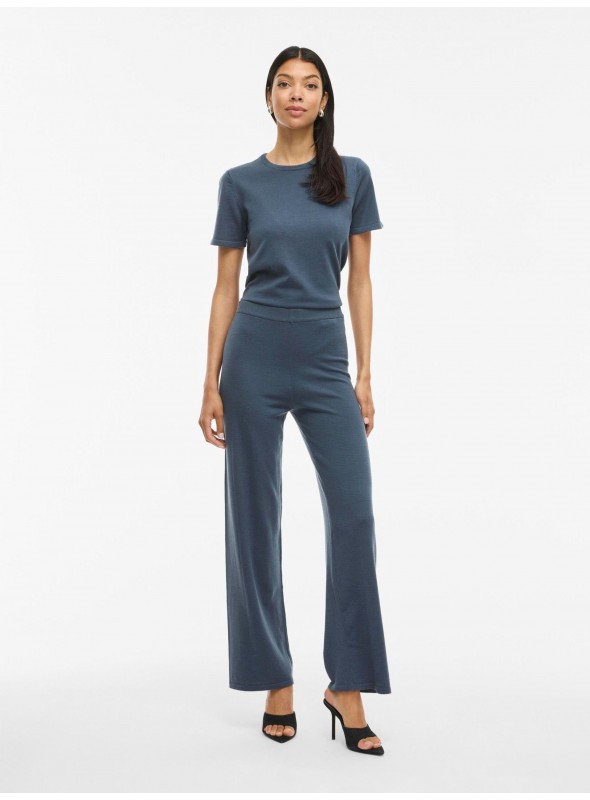 Pantalòn Vila, de punto en azul. 14108150 Viplisa
