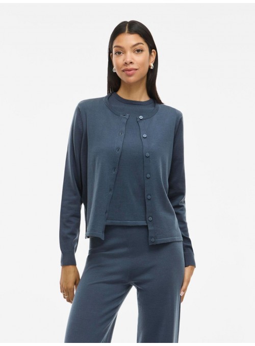 Cardigan Vila, de punto en azul. 14108151 Viplisa