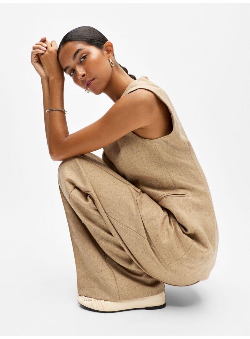 Chaleco Object, cruzado en beige. 23047347 Objbea