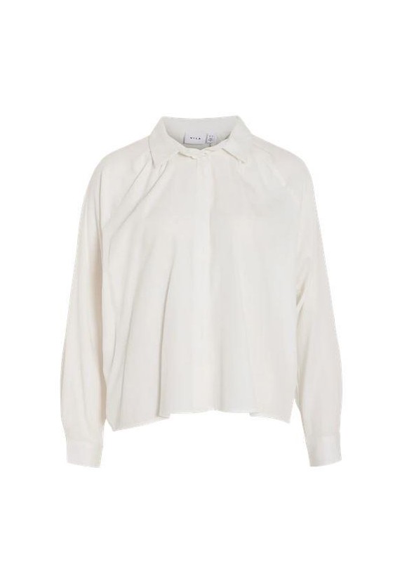 Blusa Vila, camisera de algodòn y modal. 14110305 Vialruni