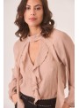 Blusa Nekane, de viscosa con volantes. Whimsi