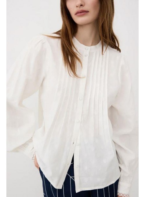 Blusa Vila, de manga larga con jaretas. 14112596