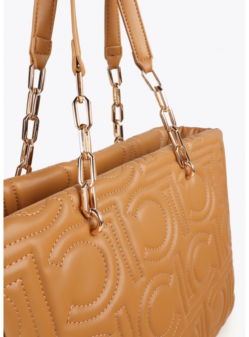 Shopper Lola Casademunt, acolchado con logos. LF2504027