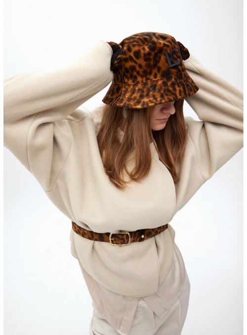 Cinturòn Lola Casademunt, de ecopiel en animal print. LF2506008