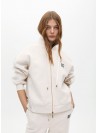 Sudadera Lola Casademunt, en beige con logo. LF2511030