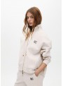 Sudadera Lola Casademunt, en beige con logo. LF2511030