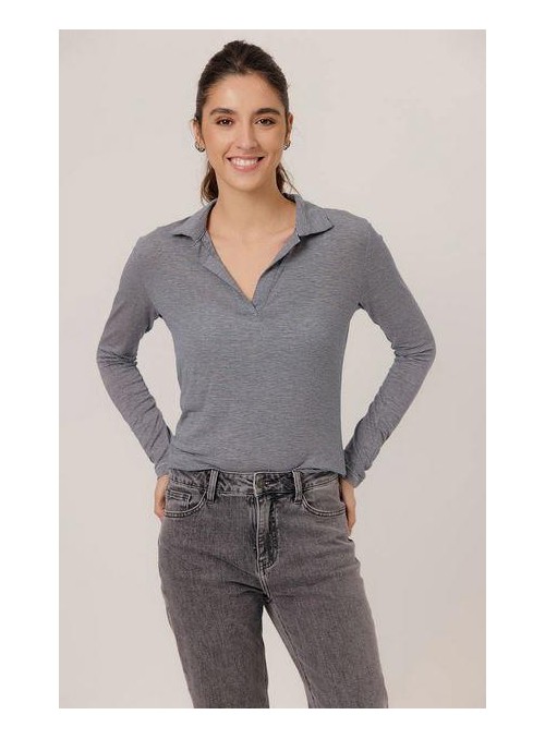 Polo Artlove, de lyocell con cuello. Angelique