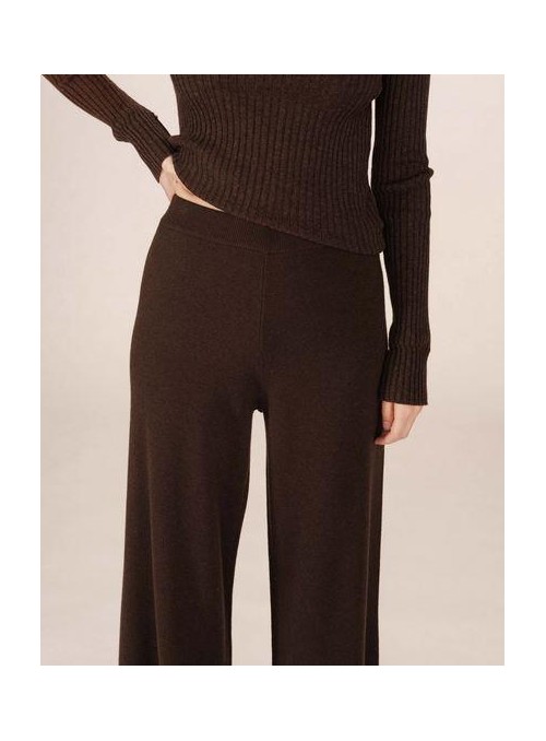 Pantalon Grace &amp; Mila, de punto en marròn. Sao