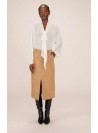 Falda Grace & Mila. de ecopiel en beige. Sorry