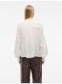 Blusa Vila Rouge, con calados y jaretas. 14110285 Roualba