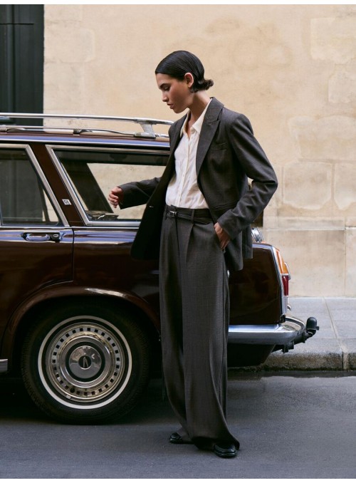 Pantalòn de Vila, de cuadros en marròn. 14111543 Vifalte