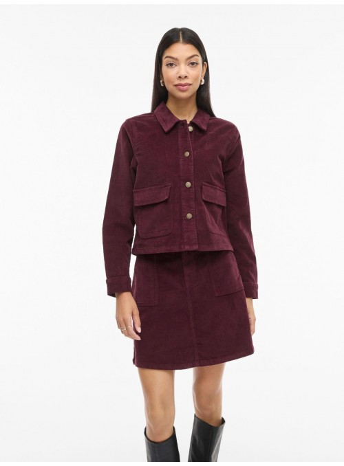 Falda Vila, de pana en color burdeos. 14111627 Vifrost