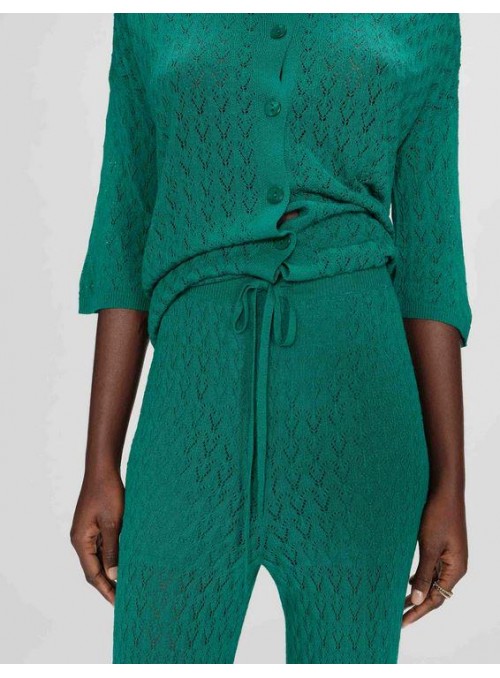 Pantalòn Grace &amp; Mila, calado en verde. Valado.