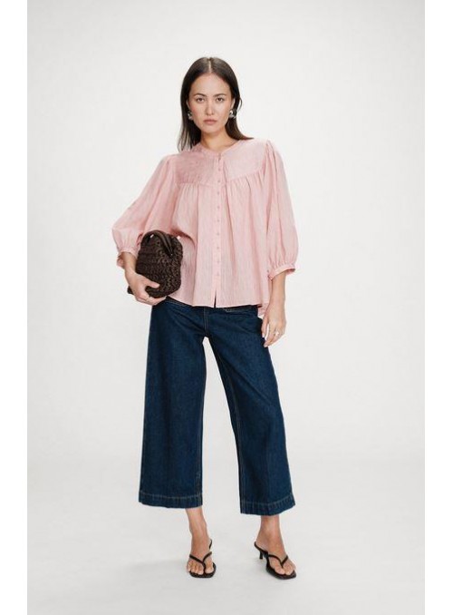 Blusa Grace &amp; Mila, de tejido con textura. Vanille