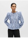 Blusa Object, de vichi con bordados. 23048408 Objciara