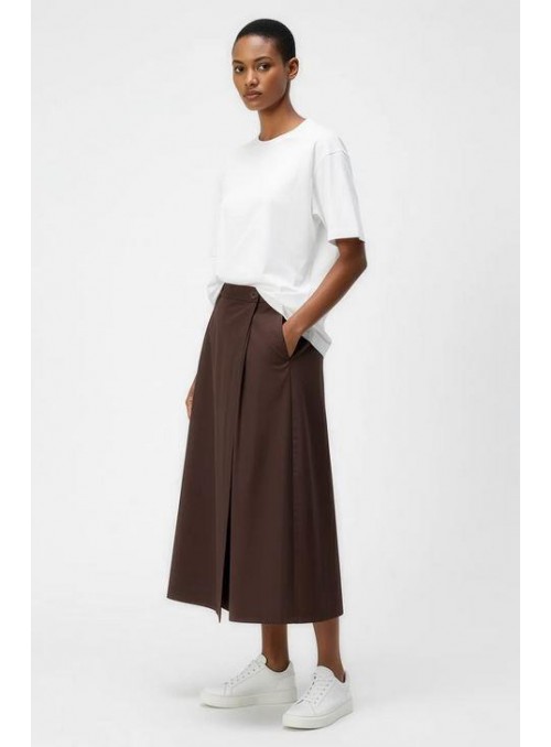 Falda Object, de gabardina con vuelo. 23044916 Objdina