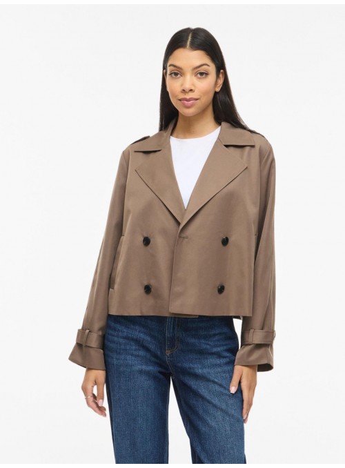 Gabardina corta de Vila, con botones y bolsillos. 14112093 Viadison