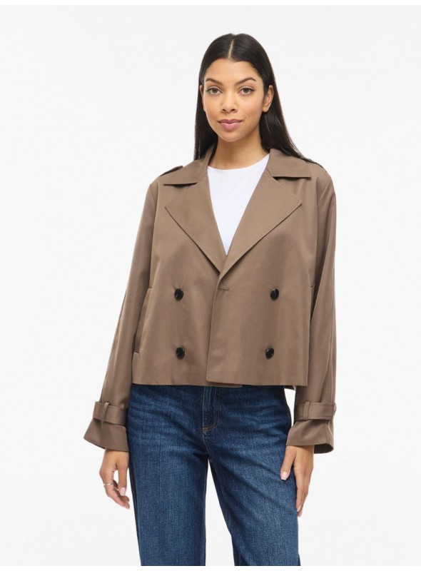 Gabardina corta de Vila, con botones y bolsillos. 14112093 Viadison