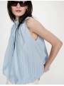 Blusa Grace & Mila, con rayas en celeste. Vanya