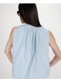 Blusa Grace & Mila, con rayas en celeste. Vanya