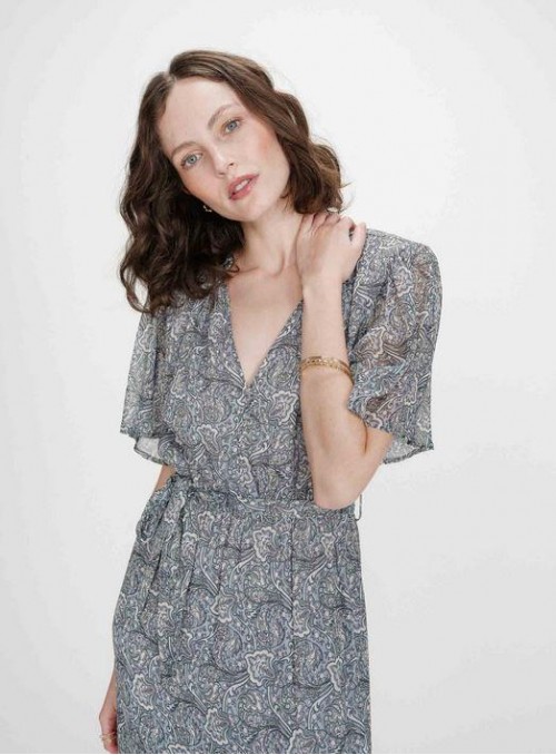 Vestido Grace &amp; Mila, de gasa estampada. Venelle