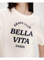 Camiseta Grace & Mial, de algodon con texto. Voss