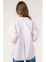 Camisa Dolores Promesas, de rayas en rosa. Sophia