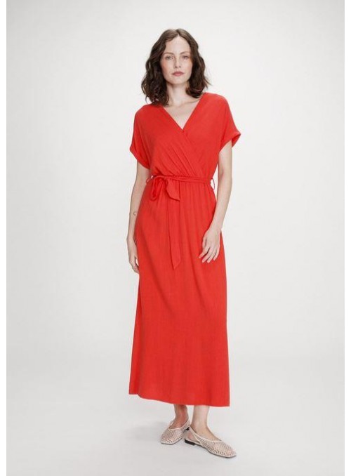 Vestido Grace & Mila, de viscosa en rojo. Pollen