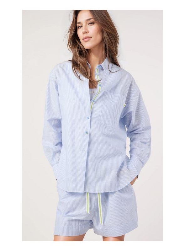 Bluson Dolores Promesas, de rayas en azul. Beatriz