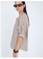 Blusa Skatie, de algodón con rayas. S05B138
