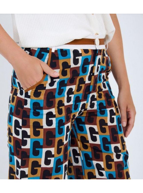 Pantalòn Skatie de algodón estampado. S05P156