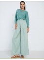 Pantalòn Skatie, de jacquard en menta. S05p159