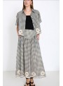 Falda Skatie, de vichy con bordados. S102f02
