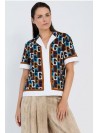 Blusa Skatie, de algodón estampado. S05B145