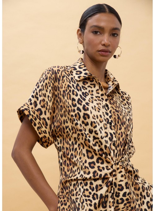 Blusón Lola Casademunt, estampado animal print. LS2615007