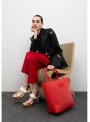 Shoper Lola Casademunt, en color coral. LS2604030