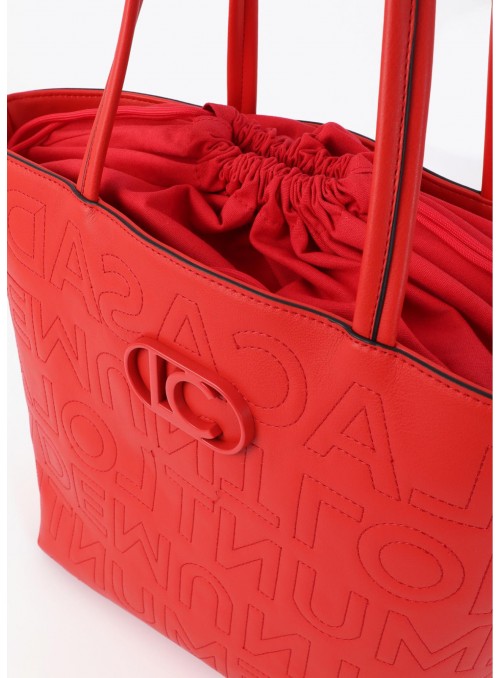 Shoper Lola Casademunt, en color coral. LS2604030