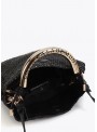 Bolso Lola Casademunt, de rafia en negro. LS2604054
