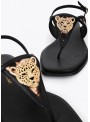 Sandalia Lola Casademunt, con aplique dorado. LS2605041