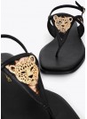 Sandalia Lola Casademunt, con aplique dorado. LS2605041