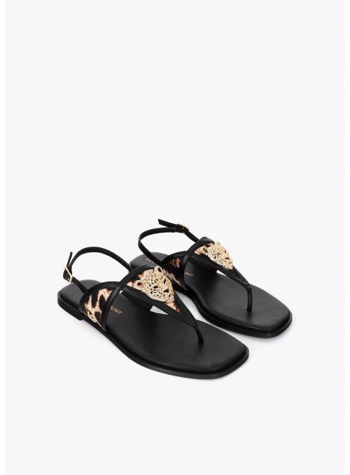 Sandalia Lola Casademunt, con aplique dorado. LS2605041