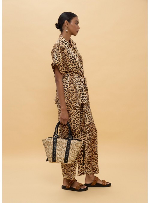 Pantalòn Lola Casademunt, de animal print. LS2614007