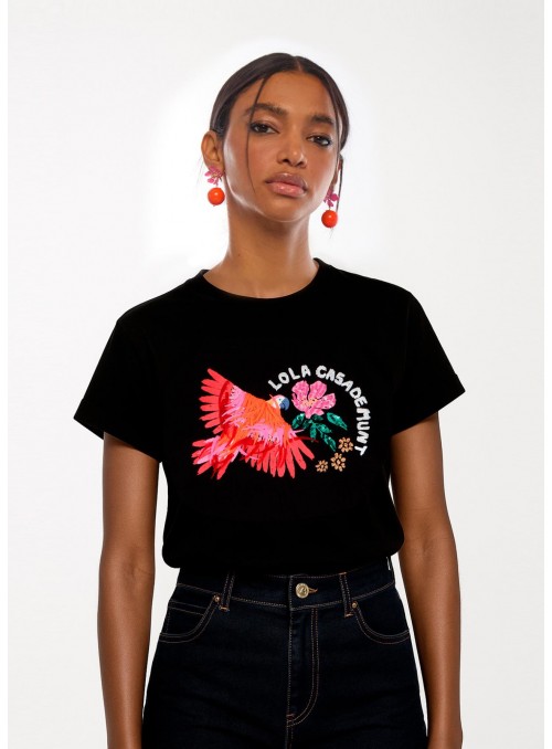 Camiseta Lola Casasdemunt, con bordado de colores. LS2615030