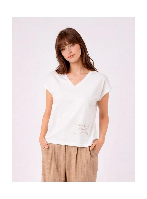 Camiseta Dolores Promesas, con escote en pico. 08211
