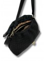 Bolso rafia Martina K, trenzado en negro. 25025
