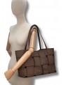 Bolso Martina K, trenzado en marròn. 7254