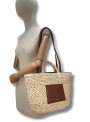 Shoping Martina K, de rafia con doble asa. 8605